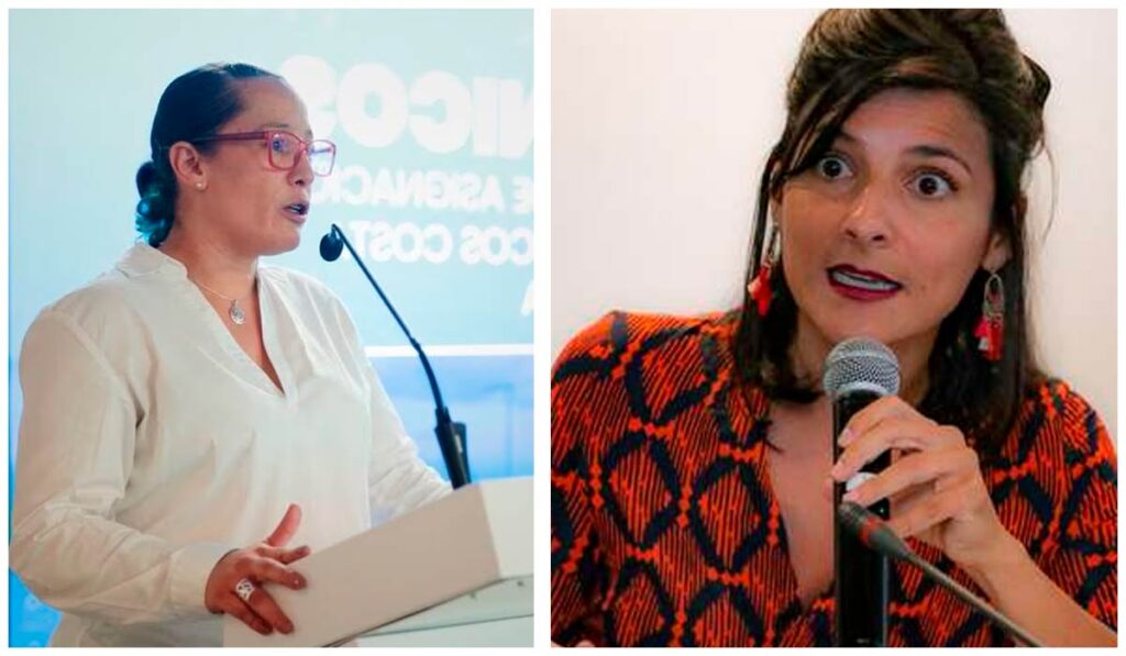 Ex-viceministra de Energía, Belizza Ruiz, y ministra de Minas y Energía, Irene Vélez