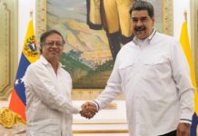 Gustavo Petro, presidente de Colombia y Nicolás Maduro, presidente de Venezuela
