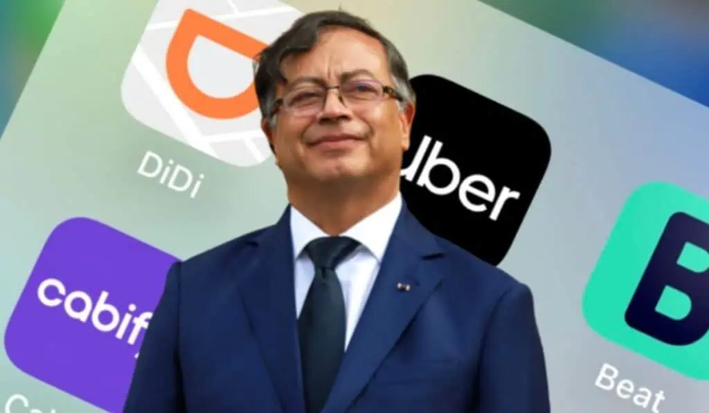 Petro plantea bloquear plataformas tipo Uber y multar a usuarios en Colombia Gustavo Petro y plataformas de movilidad