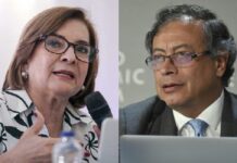 Margarita Cabello y Gustavo Petro