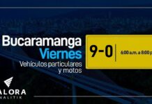 Pico y placa en Bucaramanga 31 de marzo de 2023