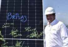 Felipe Bayón, presidente de Ecopetrol. Inauguración del ecoparque solar Brisas