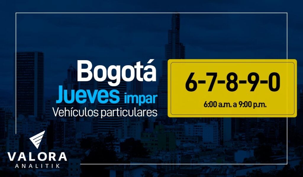 Restricciones del pico y placa Bogotá