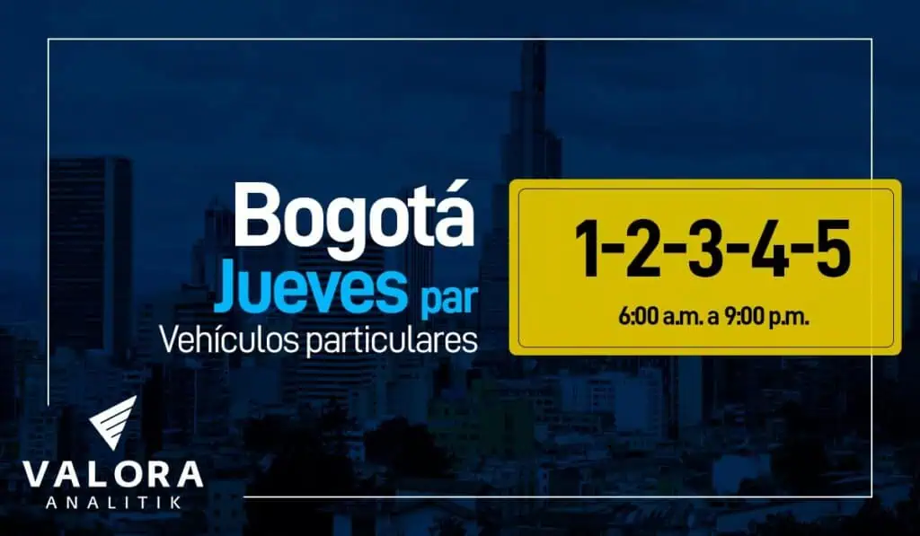 Bogotá: Pico y Placa este jueves 16 de febrero de 2023 Bogotá
