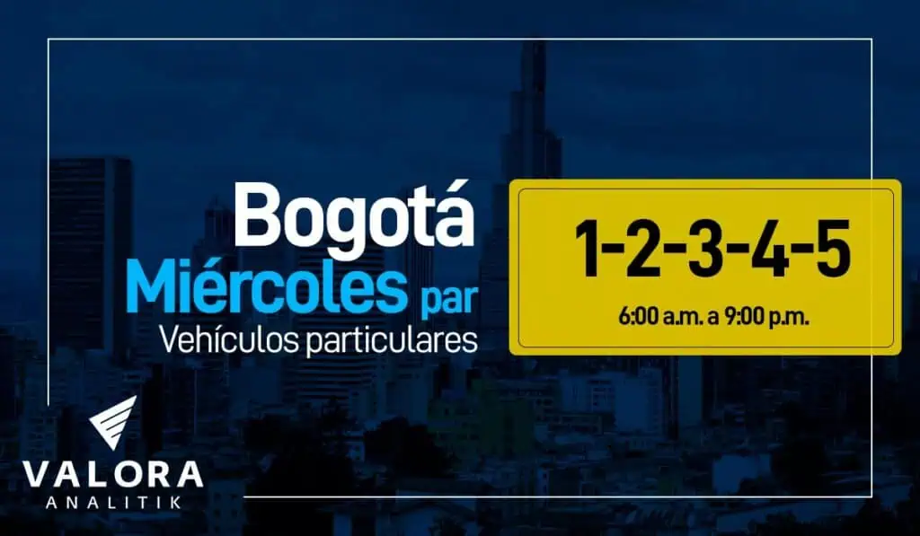 ¿Cuál es el pico y placa en Bogotá este miércoles, 28 de junio? Bogotá