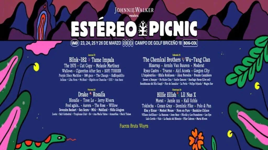 Manual de supervivencia para el Festival Estéreo Pícnic Cartel Festival Estéreo Pícnic 2023.