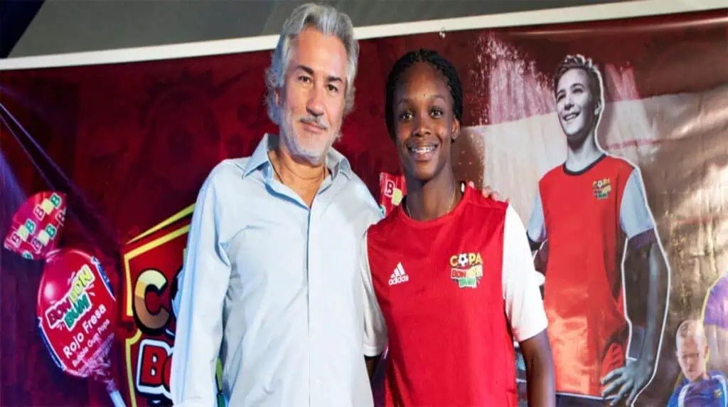 Llega la Copa Bon Bon Bum de la mano de Linda Caicedo Copa Bon Bon Bum 2023. Cesar Caicedo, presidente de colombina, Linda Caicedo, futbolista