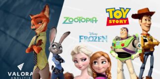 Frozen, Toy Story y Zootopia.