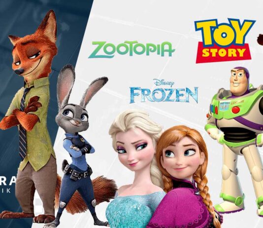 Frozen, Toy Story y Zootopia.