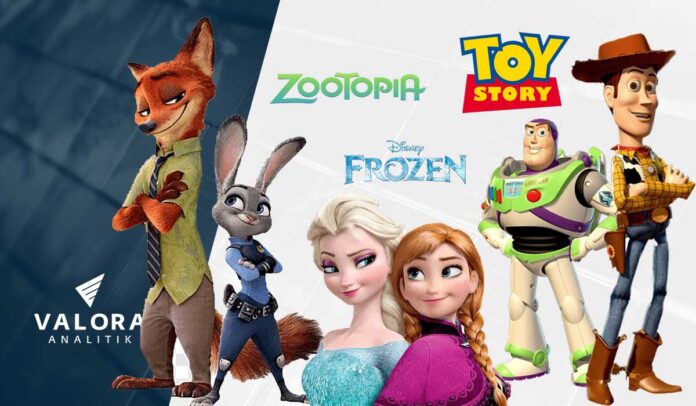 Frozen, Toy Story y Zootopia.