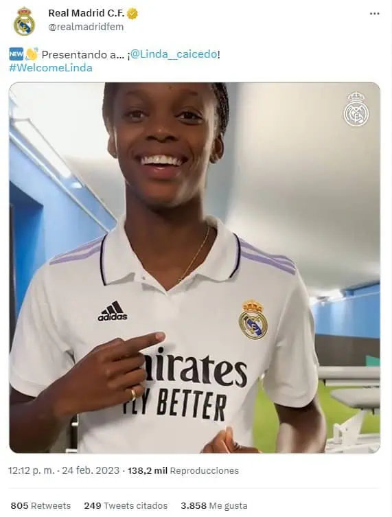 Linda Caicedo fue presentada en el Real Madrid, conozca cuánto pagó el club por su fichaje Linda Caicedo fue presentada en el Real Madrid, conozca cuánto pagó el club por su fichaje