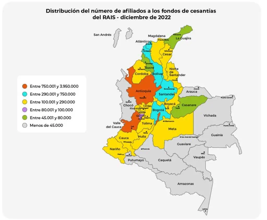 $11,77 billones fueron pagados en cesantías en 2022 en Colombia Pago de cesantías en 2023, gráfico 4, fuente: Superintendencia Financiera de Colombia