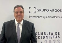 Jorge Mario Velásquez, presidente de Grupo Argos, durante la Asamblea de Accionistas de 2023