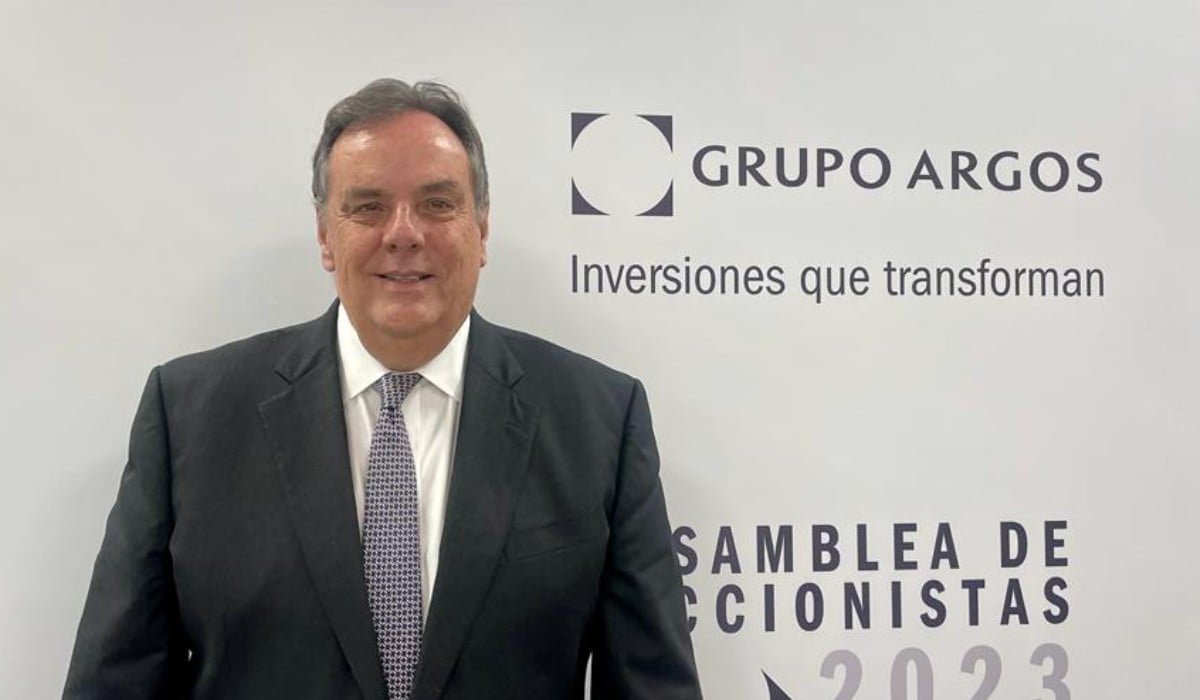 Jorge Mario Velásquez, presidente de Grupo Argos, durante la Asamblea de Accionistas de 2023