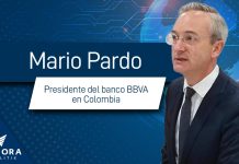 Mario Pardo presidente del banco BBVA en Colombia.