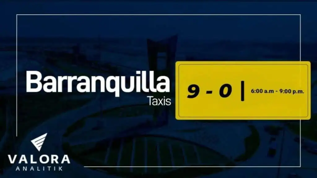 Pico y placa en Barranquilla para taxis, martes 5 de septiembre Pico y placa Barranquilla