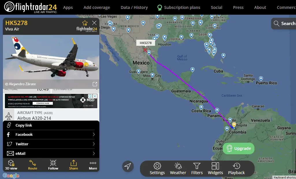 Algunos aviones de Viva Air empiezan a irse de Colombia Avión Viva Air