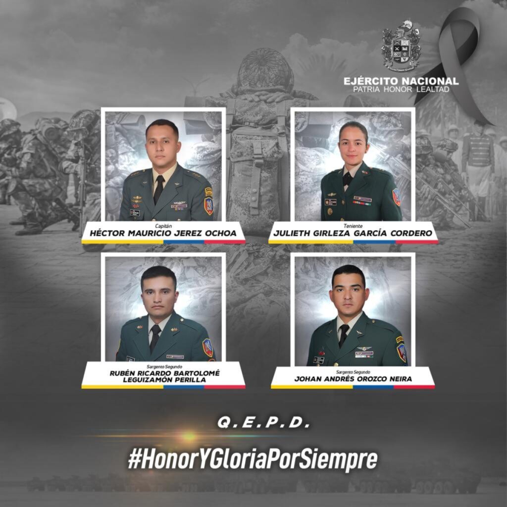 Tripulantes del helicóptero