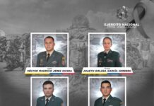Tripulantes del helicóptero