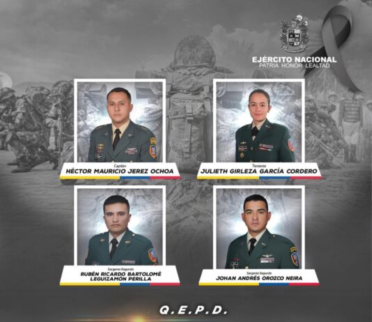 Tripulantes del helicóptero