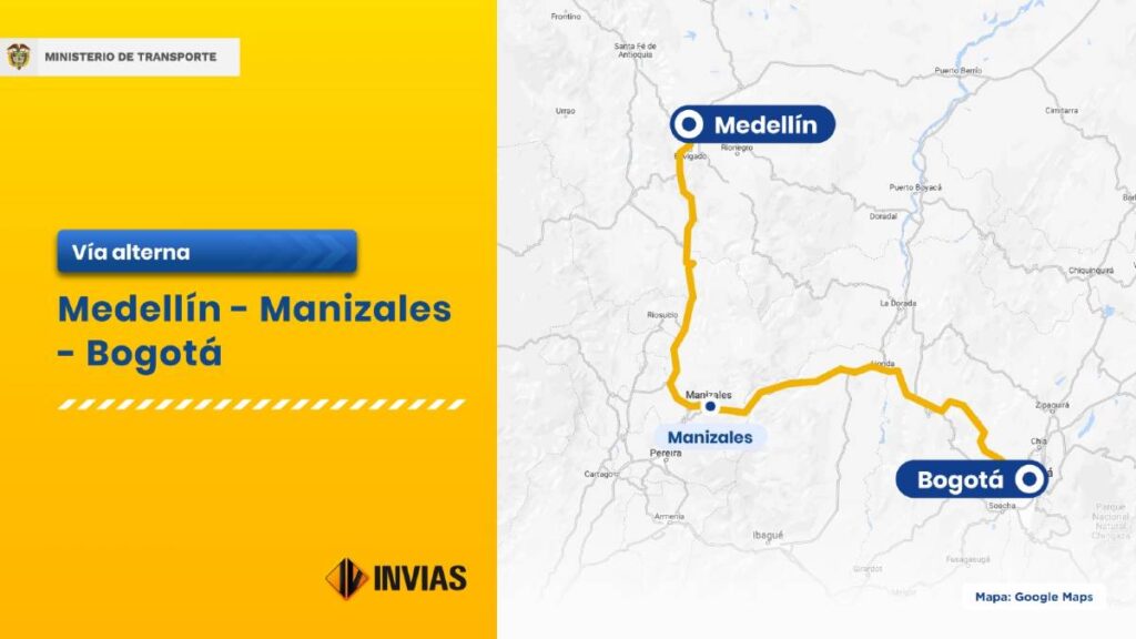 Vía Medellín - Bogotá ruta 2