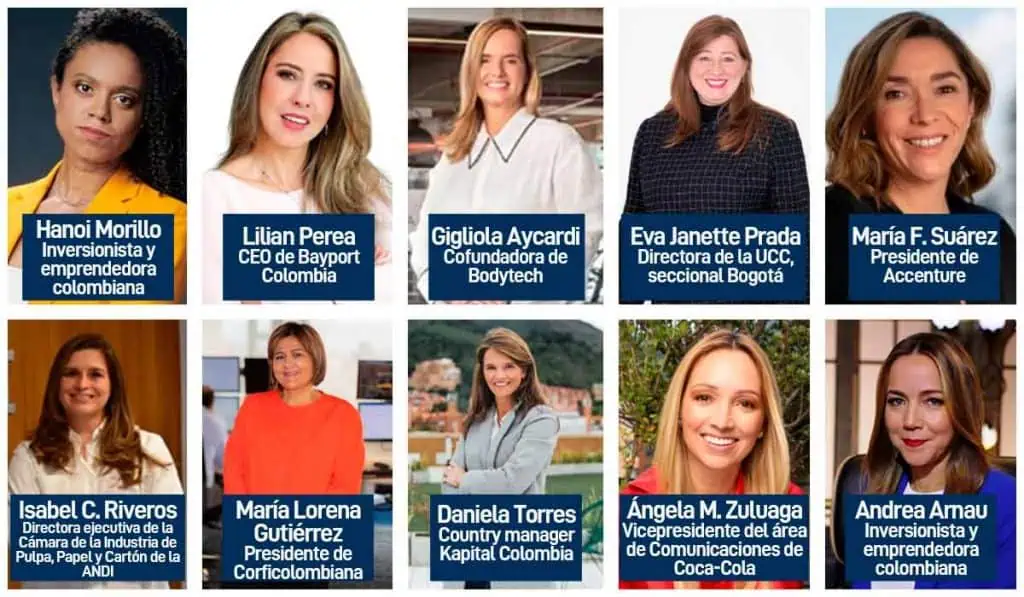 Las ‘10 líderes Valora’ del mundo empresarial y directivo en Colombia para 2023 mujeres líderes empresariales de Colombia Valora