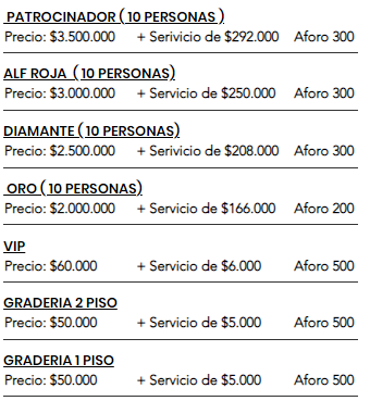 Concierto "Vallenatos De Oro": fecha y boletería