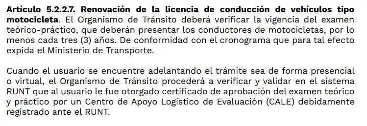Así cambiarían las fechas para renovar la licencia de conducción de motos Así cambiarían las fechas para renovar la licencia de conducción de motos