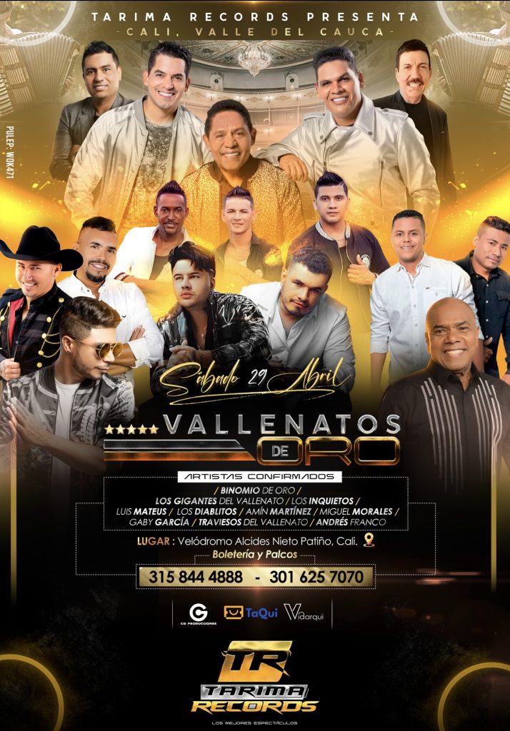 Concierto "Vallenatos De Oro": fecha y boletería