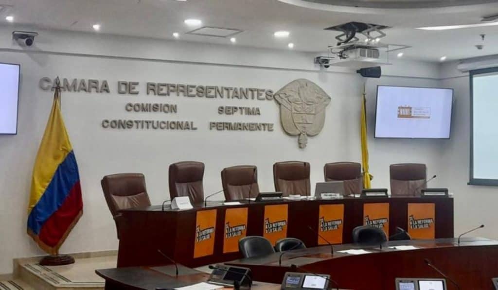 OIT no apoya contenido de la reforma laboral de Petro como dice el Gobierno Comisión Séptima Cámara de Representantes en el Edificio Nuevo del Congreso