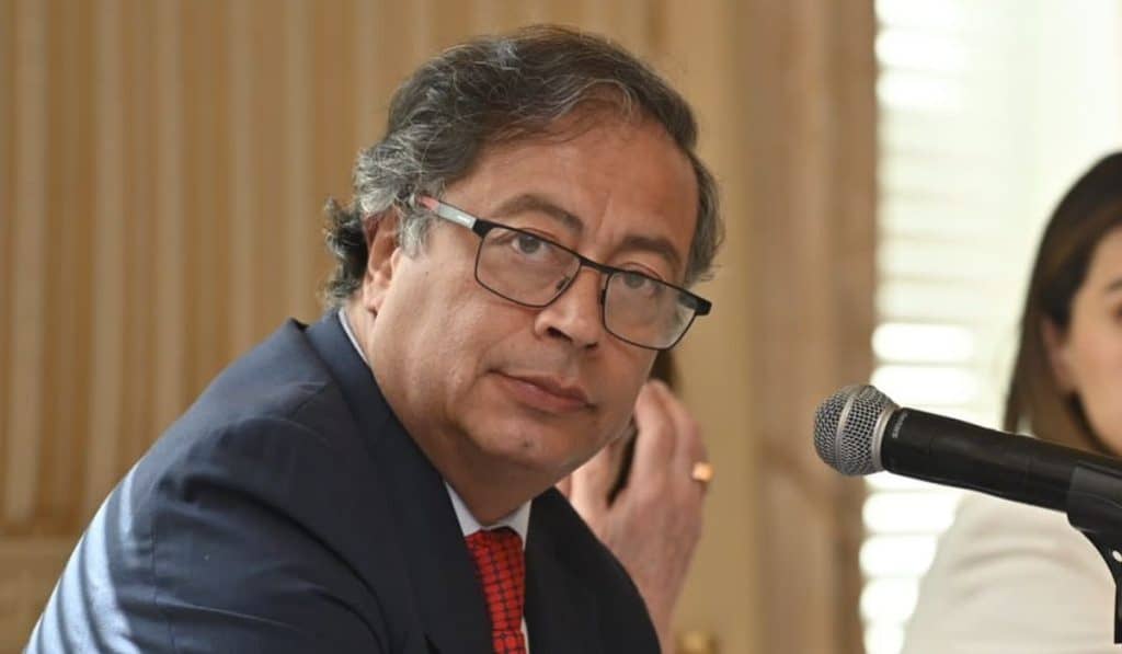 Gustavo Petro, presidente de Colombia, habla en un evento en su viaje a EE. UU. de abril de 2023