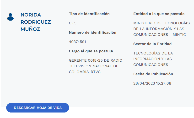Nórida Rodríguez, nueva gerente de RTVC Colombia Nórida Rodríguez - Gerente de RTVC