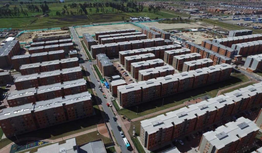 Panorámica muestra viviendas VIS en Colombia