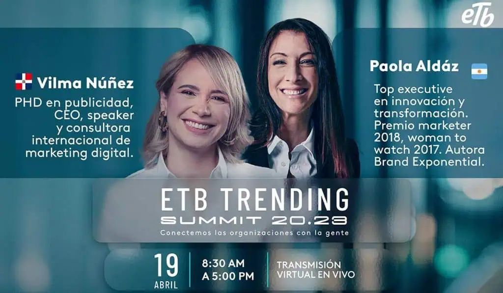 Así será la segunda versión del ETB Trending Summit 2023 en Bogotá Para este 2023, el ETB Trending Summit 2023 pretende mostrar cómo la tecnología está puesta al servicio de la gente