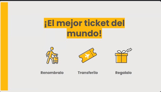 Flybondi lanza nuevo Ticket 3.0 que permitirá renombrar y transferir tiquetes