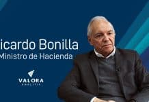 Ricardo Bonilla, ministro de Hacienda.