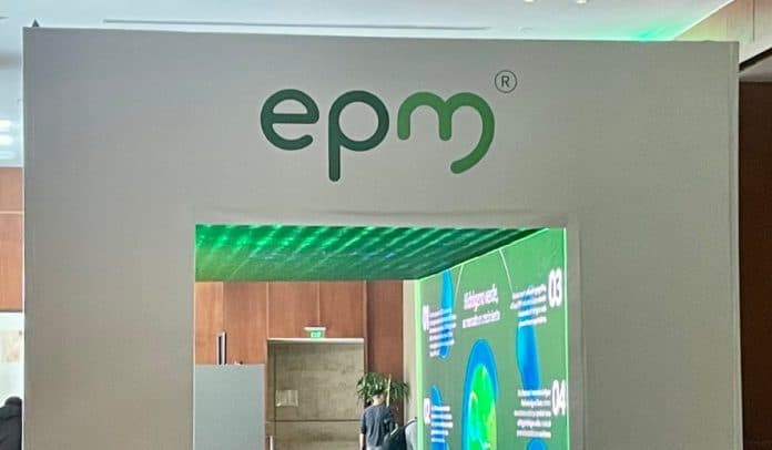 Estand de EPM en una reunión con inversionistas en Bogotá