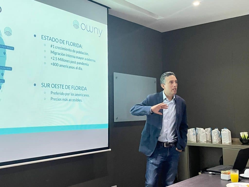 José Gabriel Cajías, co-fundador y especialista en operaciones inmobiliarias de Owny. 