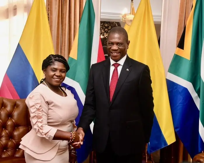 Los acuerdos que la vicepresidenta Francia Márquez logró en su viaje a África Paul Mashatile y Francia Márquez, vicepresidenta de Colombia