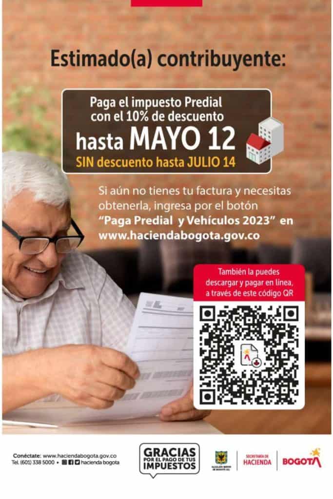 predial Bogotá, código QR