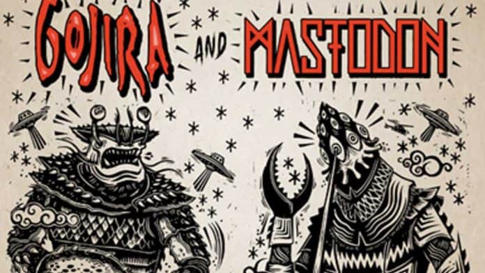 Afiche de concierto de Gojira y Mastodon en Bogotá