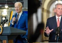 Joe Biden y Kevin McCarthy - techo deuda púbblica de Estados Unidos