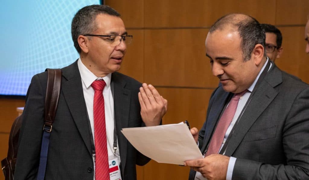 William Camargo, ministro de Transporte de Colombia, durante su participación en el ITF 2023 en Leipzig, Alemania.