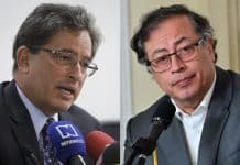 Alberto Carrasquilla, exministro de Hacienda de Colombia, y Gustavo Petro, presidente de Colombia