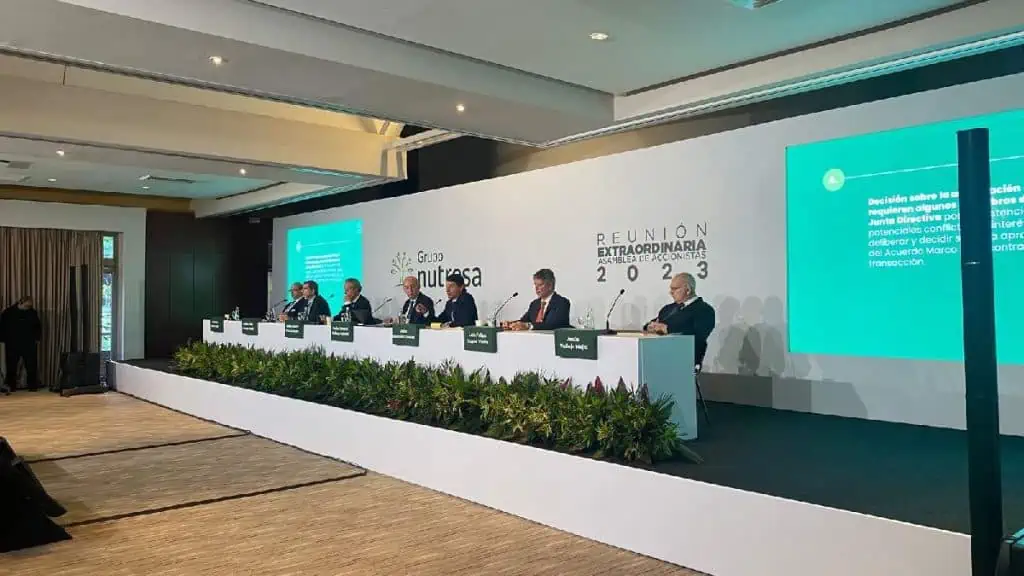 Grupo Nutresa suspenderá negociación de sus acciones, en marco del acuerdo con Gilinski Asamblea de accionistas de Grupo Nutresa intercambio de acciones