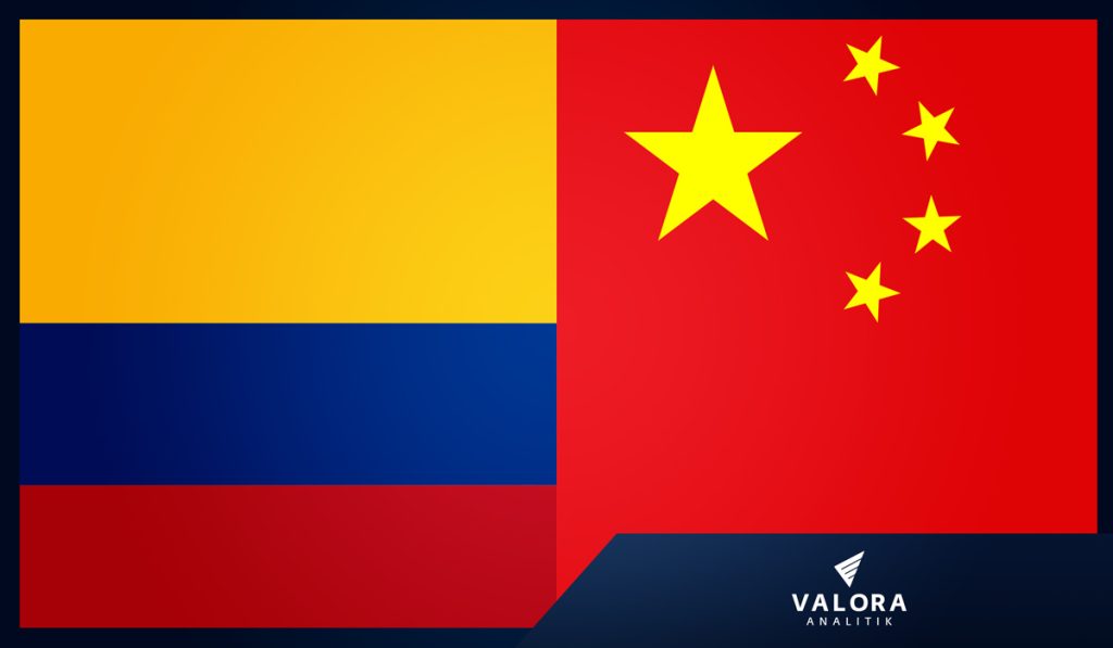 Banderas de Colombia y China
