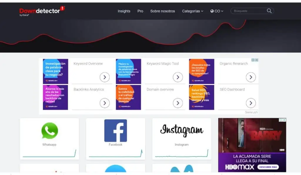 WhastsApp, Facebook e Instagram presentan fallas este 16 de junio Fallas en Meta.