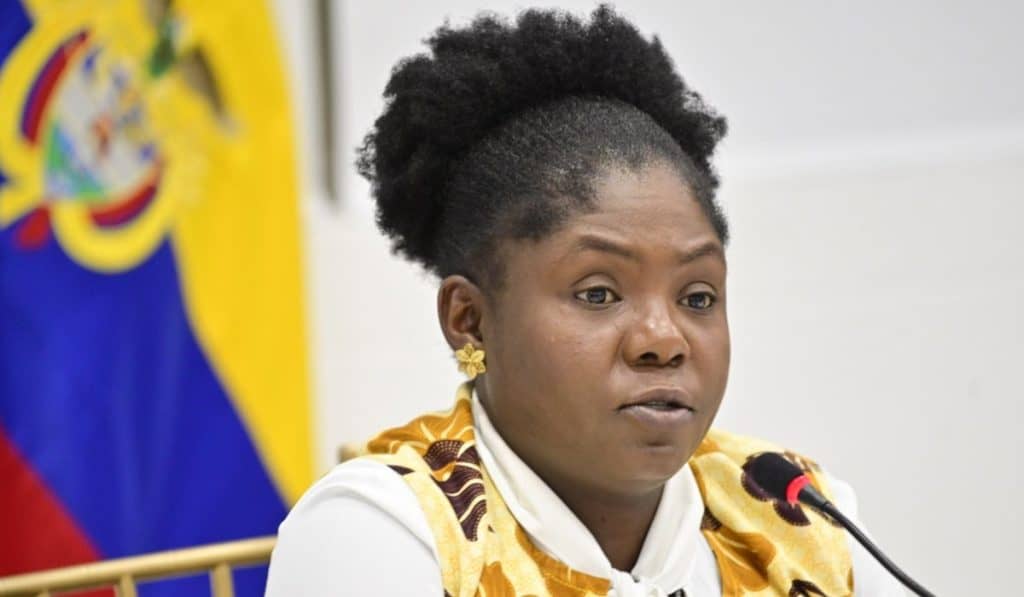 Francia Márquez, vicepresidenta de Colombia, en un consejo de seguridad en la Casa de Nariño