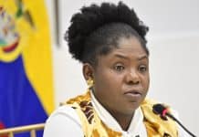 Francia Márquez, vicepresidenta de Colombia, en un consejo de seguridad en la Casa de Nariño