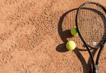 Cancha de tenia para el Roland Garros